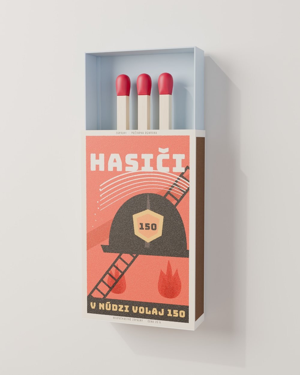 Škatuľka Hasiči na stene